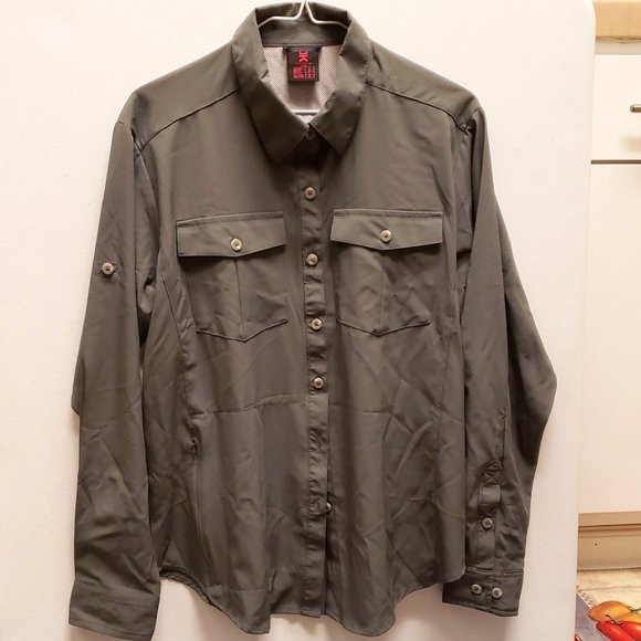 LITTLE DONKEY ANDY - SIZE M - WOMENS BUTTON DOWN FISHING SHIRT - Picture 1 of 2